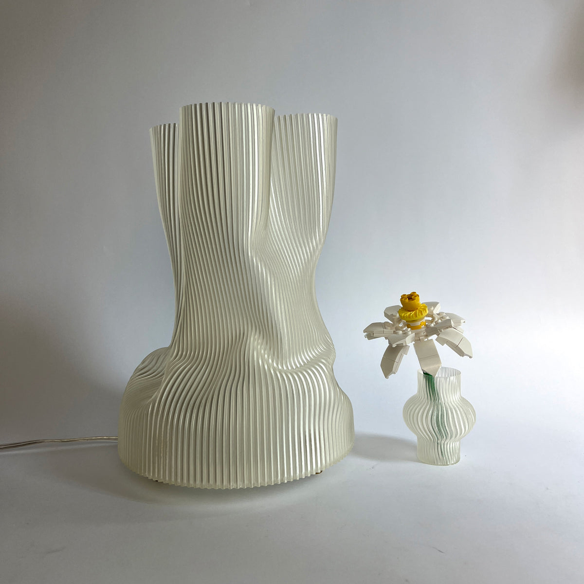 LUMINÁRIA AMASSADINHA TRANSLÚCIDA 29CM