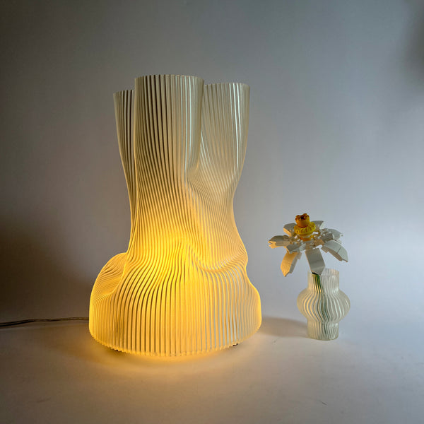 LUMINÁRIA AMASSADINHA TRANSLÚCIDA 29CM