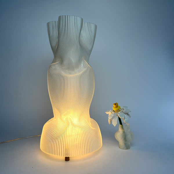 LUMINÁRIA AMASSADINHA TRANSLÚCIDA 42CM