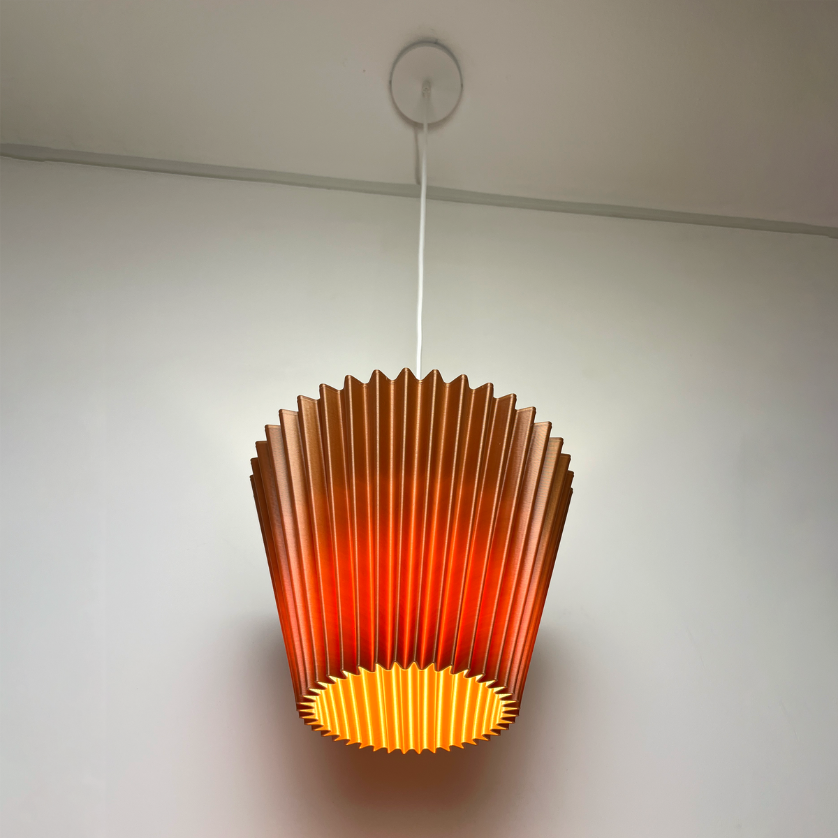 LUMINÁRIA SANFONADA PENDENTE P TERRACOTA