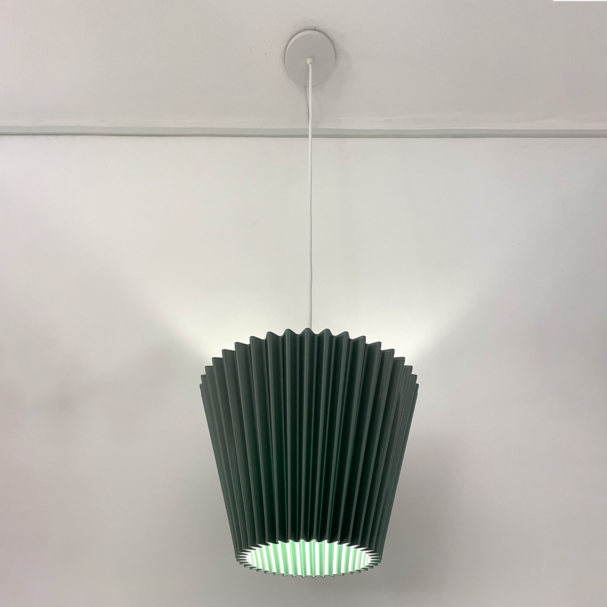 LUMINÁRIA SANFONADA PENDENTE P VERDE