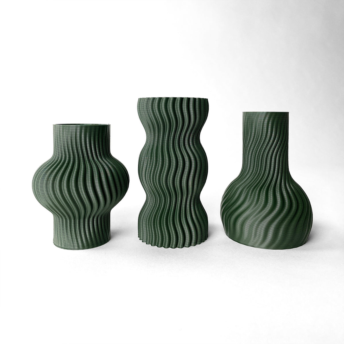 TRIO MINI VASOS ONDA - É Pedra Ateliê