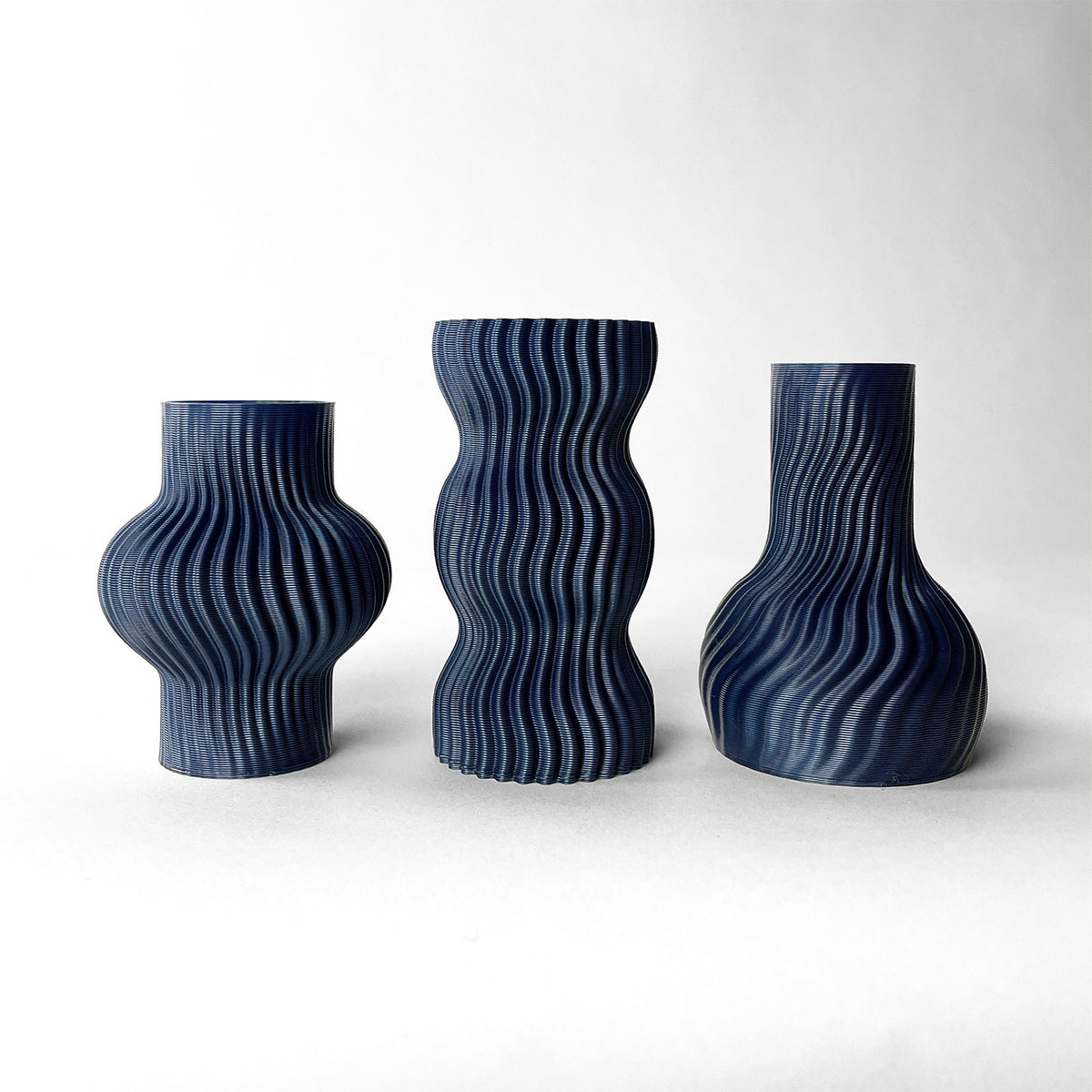 TRIO MINI VASOS ONDA - É Pedra Ateliê