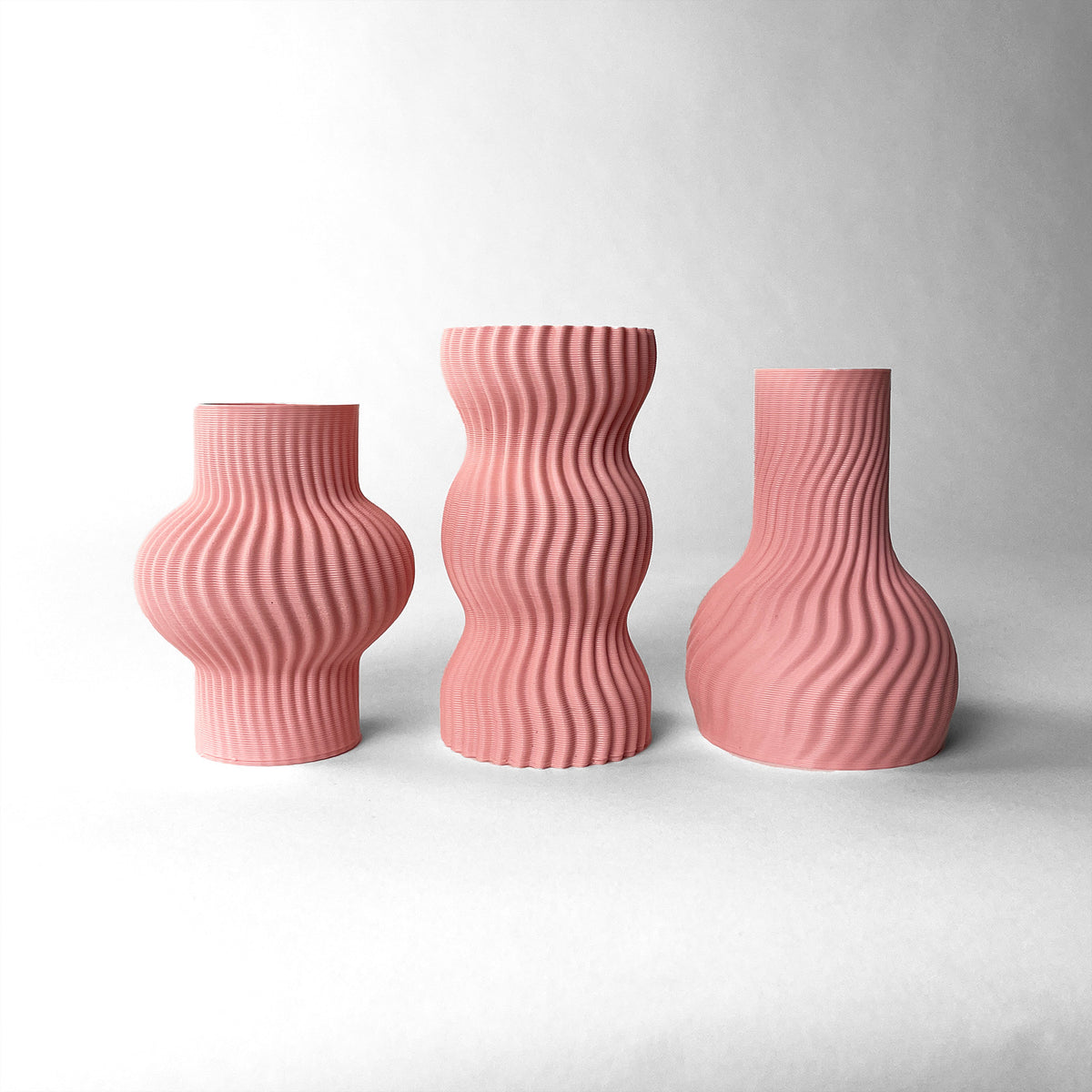 TRIO MINI VASOS ONDA - É Pedra Ateliê