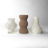 TRIO MINI VASOS ONDA - É Pedra Ateliê