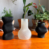 TRIO DE VASOS ONDA - É Pedra Ateliê