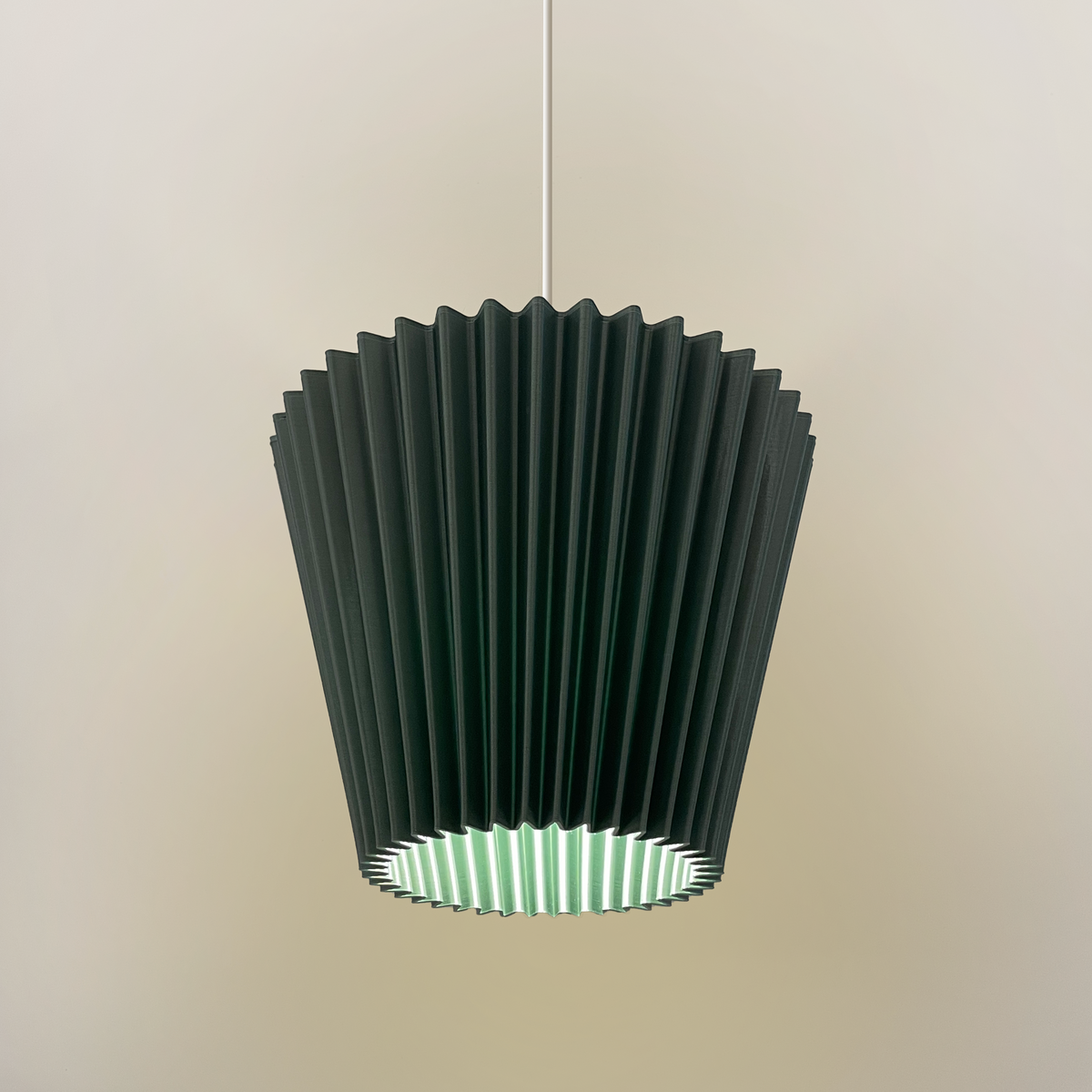 LUMINÁRIA SANFONADA PENDENTE P VERDE