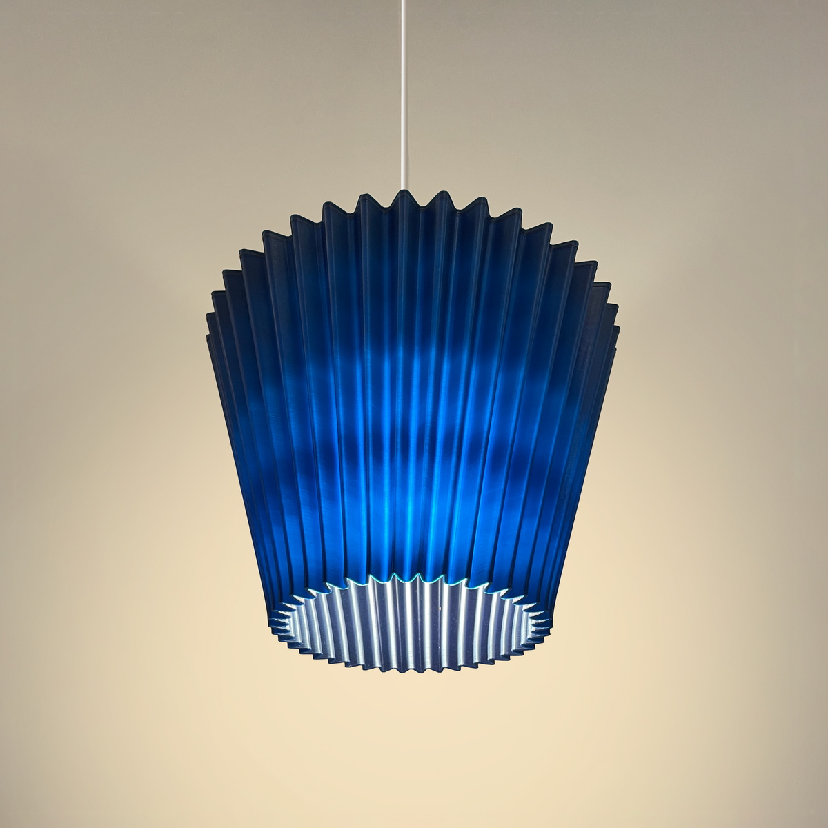 LUMINÁRIA SANFONADA PENDENTE  P AZUL