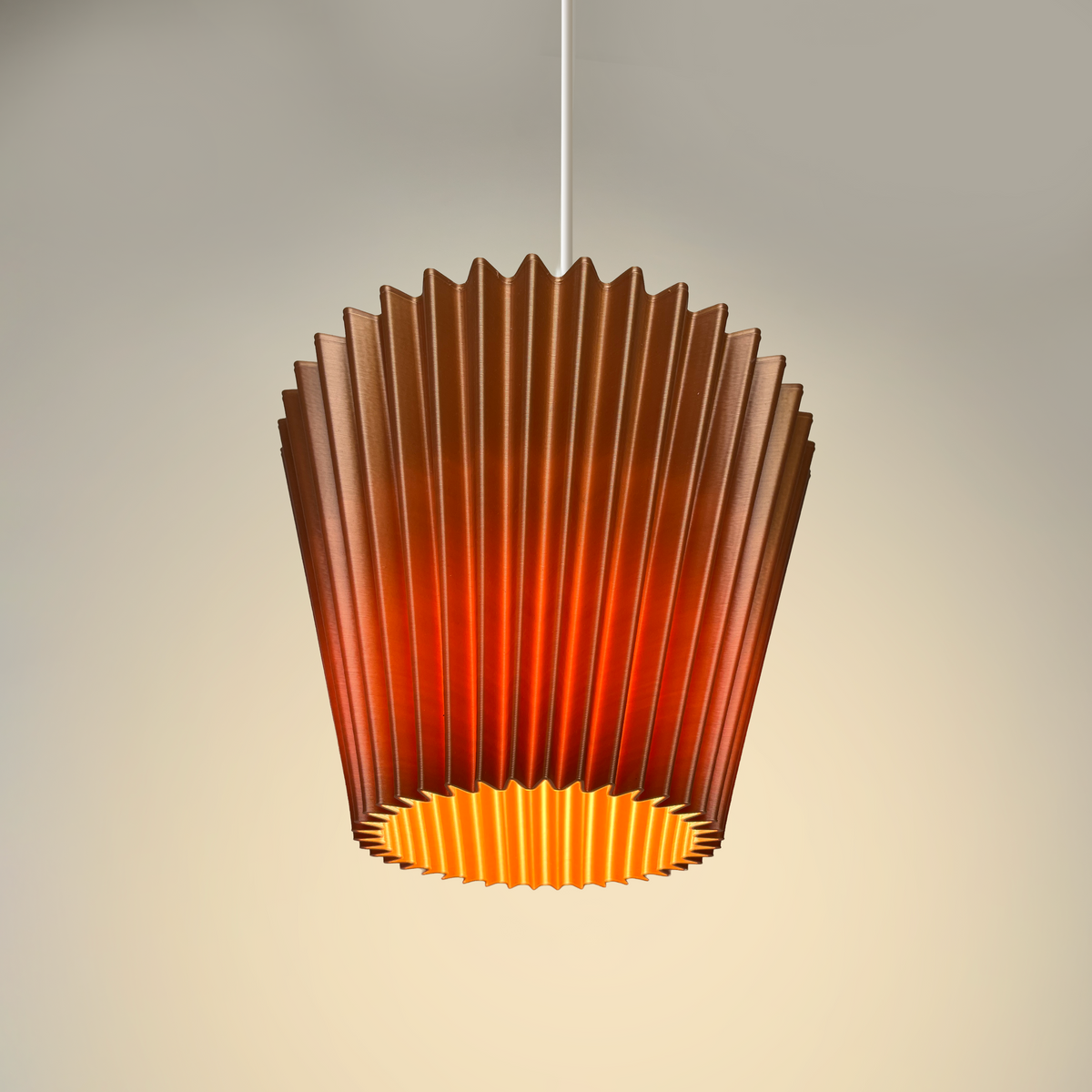 LUMINÁRIA SANFONADA PENDENTE P TERRACOTA